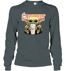 Baby Yoda Hugs Dunkin' Donuts Cup Star Wars Shirts Long Sleeve T-Shirt - PrimaryTee