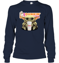 Baby Yoda Hugs Dunkin' Donuts Cup Star Wars Shirts Long Sleeve T-Shirt - PrimaryTee