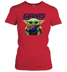 Baby Yoda Loves The New York Giants Star Wars NFL Shirts Women's T-Shirt - PrimaryTee