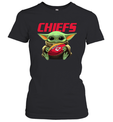 Baby Yoda Loves The Kansas City Chiefs Star Wars NFL Shirts Women's T-Shirt - PrimaryTee