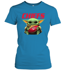 Baby Yoda Loves The Kansas City Chiefs Star Wars NFL Shirts Women's T-Shirt - PrimaryTee