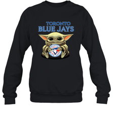Baby Yoda Hugs The Toronto Blue Jays Shirts Sweatshirt - PrimaryTee