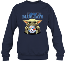 Baby Yoda Hugs The Toronto Blue Jays Shirts Sweatshirt - PrimaryTee