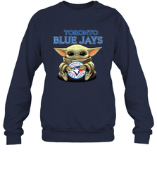 Baby Yoda Hugs The Toronto Blue Jays Shirts Sweatshirt - PrimaryTee