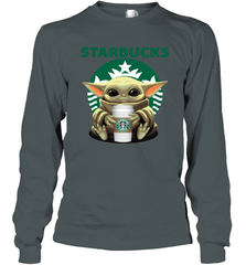 Baby Yoda Hugs Starbucks Cup Star Wars Shirts Long Sleeve T-Shirt - PrimaryTee