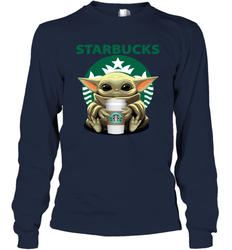Baby Yoda Hugs Starbucks Cup Star Wars Shirts Long Sleeve T-Shirt - PrimaryTee