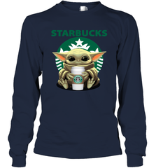 Baby Yoda Hugs Starbucks Cup Star Wars Shirts Long Sleeve T-Shirt - PrimaryTee