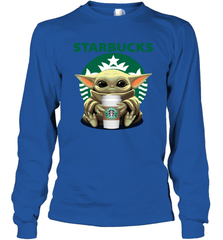 Baby Yoda Hugs Starbucks Cup Star Wars Shirts Long Sleeve T-Shirt - PrimaryTee