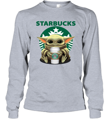 Baby Yoda Hugs Starbucks Cup Star Wars Shirts Long Sleeve T-Shirt - PrimaryTee