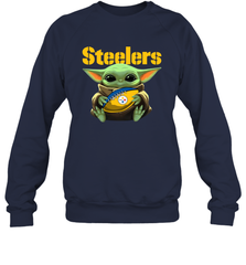 Baby Yoda Loves The Pittsburgh Steelers Star Wars NFL Shirts Sweatshirt - PrimaryTee