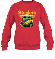 Baby Yoda Loves The Pittsburgh Steelers Star Wars NFL Shirts Sweatshirt - PrimaryTee