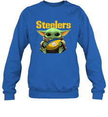 Baby Yoda Loves The Pittsburgh Steelers Star Wars NFL Shirts Sweatshirt - PrimaryTee