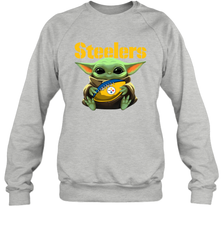 Baby Yoda Loves The Pittsburgh Steelers Star Wars NFL Shirts Sweatshirt - PrimaryTee