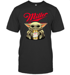Baby Yoda Hugs Miller High Life Beer Star Wars Shirts Men's T-Shirt - PrimaryTee