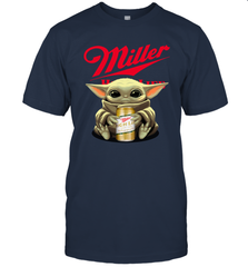 Baby Yoda Hugs Miller High Life Beer Star Wars Shirts Men's T-Shirt - PrimaryTee