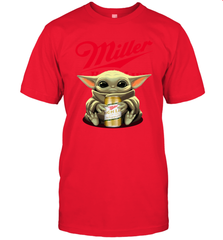 Baby Yoda Hugs Miller High Life Beer Star Wars Shirts Men's T-Shirt - PrimaryTee
