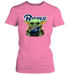 Baby Yoda Loves The Los Angeles Rams Star Wars NFL Shirts Women's T-Shirt - PrimaryTee