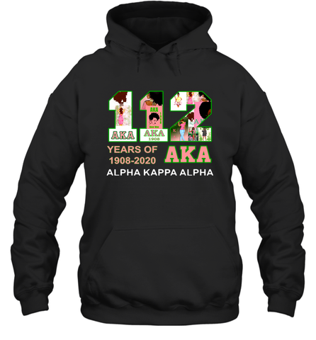 112 Years of Aka Alpha Kappa Alpha 1908 2020 Shirt Hoodie - PrimaryTee