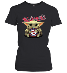 Baby Yoda Hugs The Washington Nationals Shirts Women's T-Shirt - PrimaryTee