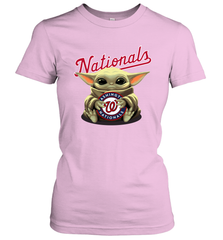 Baby Yoda Hugs The Washington Nationals Shirts Women's T-Shirt - PrimaryTee