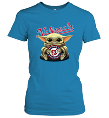 Baby Yoda Hugs The Washington Nationals Shirts Women's T-Shirt - PrimaryTee