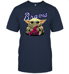 Baby Yoda Hugs The Atlanta Braves Shirts Men's T-Shirt - PrimaryTee