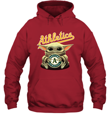 Baby Yoda Hugs The Oakland Athletics Shirts Hoodie - PrimaryTee