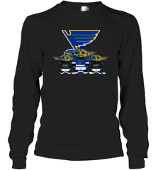 St Louis Blues Star Wars Logo Baby Yoda Long Sleeve T-Shirt - PrimaryTee