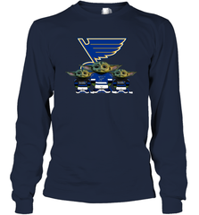 St Louis Blues Star Wars Logo Baby Yoda Long Sleeve T-Shirt - PrimaryTee
