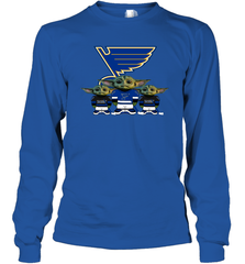 St Louis Blues Star Wars Logo Baby Yoda Long Sleeve T-Shirt - PrimaryTee