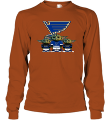 St Louis Blues Star Wars Logo Baby Yoda Long Sleeve T-Shirt - PrimaryTee