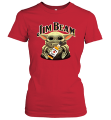 Baby Yoda Hugs Jim Beam Bottle Star Wars Shirts Women's T-Shirt - PrimaryTee