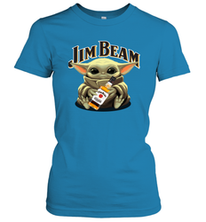Baby Yoda Hugs Jim Beam Bottle Star Wars Shirts Women's T-Shirt - PrimaryTee