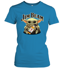 Baby Yoda Hugs Jim Beam Bottle Star Wars Shirts Women's T-Shirt - PrimaryTee