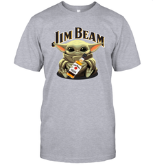 Baby Yoda Hugs Jim Beam Bottle Star Wars Shirts Men's T-Shirt - PrimaryTee