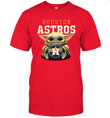 Baby Yoda Hugs The Houston Astros Shirts Men's T-Shirt - PrimaryTee
