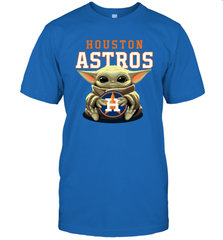 Baby Yoda Hugs The Houston Astros Shirts Men's T-Shirt - PrimaryTee