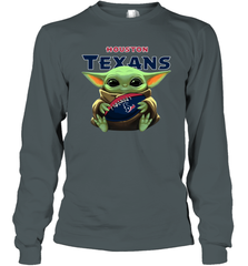Baby Yoda Loves The Houston Texans Star Wars NFL Shirts Long Sleeve T-Shirt - PrimaryTee
