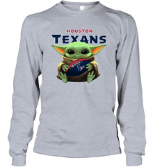 Baby Yoda Loves The Houston Texans Star Wars NFL Shirts Long Sleeve T-Shirt - PrimaryTee
