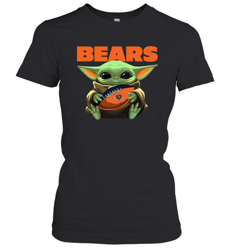 Baby Yoda Loves The Chicago Bears Star Wars NFL Shirts Women's T-Shirt - PrimaryTee