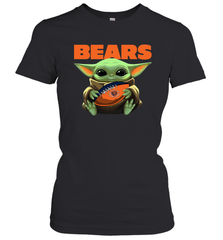 Baby Yoda Loves The Chicago Bears Star Wars NFL Shirts Women's T-Shirt - PrimaryTee