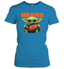 Baby Yoda Loves The Chicago Bears Star Wars NFL Shirts Women's T-Shirt - PrimaryTee