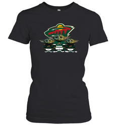 Minnesota Wild Star Wars Logo Baby Yoda Women's T-Shirt - PrimaryTee