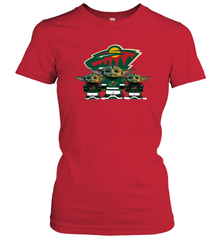 Minnesota Wild Star Wars Logo Baby Yoda Women's T-Shirt - PrimaryTee