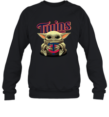 Baby Yoda Hugs The Minnesota Twins Shirts Sweatshirt - PrimaryTee