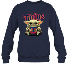 Baby Yoda Hugs The Minnesota Twins Shirts Sweatshirt - PrimaryTee