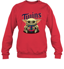 Baby Yoda Hugs The Minnesota Twins Shirts Sweatshirt - PrimaryTee