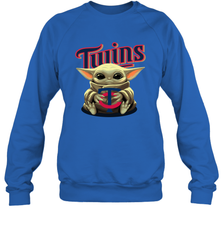 Baby Yoda Hugs The Minnesota Twins Shirts Sweatshirt - PrimaryTee
