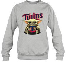 Baby Yoda Hugs The Minnesota Twins Shirts Sweatshirt - PrimaryTee