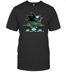 San Jose Sharks Star Wars Logo Baby Yoda Men's T-Shirt - PrimaryTee